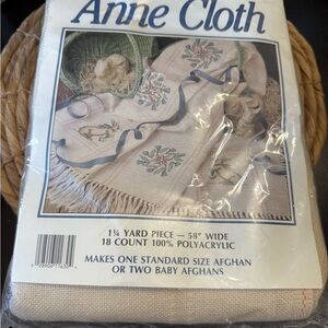 Leisure Arts Anne Cloth 11630 IVORY 1 1/4 Yards 58” Wide 18 Count Afghan Fabric